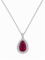 Collier Crivelli Femme in Or blanc Rubino 372-3664